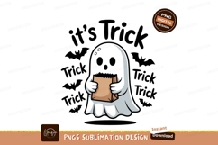 Ghost holding trick or treat bag halloween Product Image 1