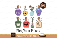Potion bottles skull flowers snake candle Product Image 1