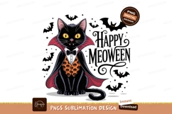 Black cat vampire costume happy meoween halloween Product Image 1
