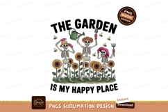 Skeletons gardening with sunflowers bees watering Product Image 1