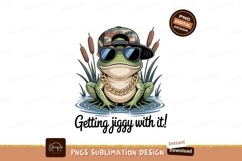 Cool frog wearing sunglasses and chain image Product Image 1