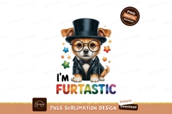 Dapper dog with top hat and stars puppy glasses Product Image 1