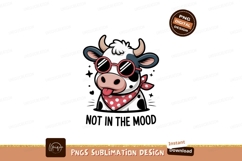 Cool cow wearing sunglasses and bandana animal cartoon Product Image 1