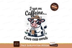 Cool cow drinking coffee sunglasses Product Image 1