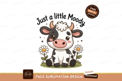 Cute cow with flowers calf bovine Product Image 1