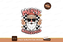 Santa Claus Peace Sign Christmas holiday festive Product Image 1