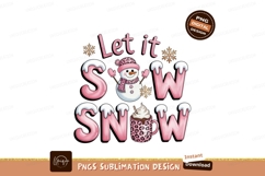 Snowman hot chocolate winter phrase image Product Image 1