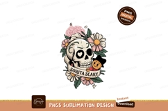 Skull flowers and gingerbread person ribbon Product Image 1