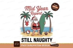 Santa surfing beach vacation christmas surfboard Product Image 1