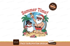 Santa Claus and Snowman on Tropical Beach Summer Product Image 1