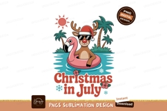 Reindeer floating flamingo tropical vacation image Product Image 1