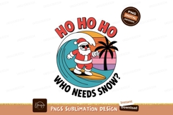 Surfing Santa tropical sunset christmas wave Product Image 1