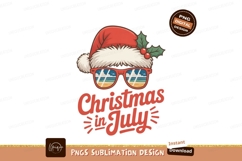 Santa hat sunglasses beach scene holiday christmas Product Image 1