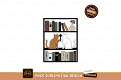 Cat with Books and Flower Vase shelf Product Image 1