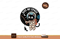 Black cat astronaut fishing in space planet Product Image 1