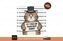 Grumpy Cat Mugshot Top Hat sign Product Image 1