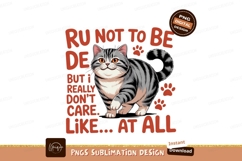 Chubby tabby cat with text feline animal Product Image 1