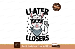 Cool llama wearing sunglasses and bandana peace sign Product Image 1