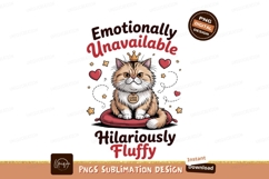 Fluffy cat with crown and leave me alone tag image Product Image 1