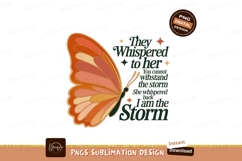 Orange butterfly inspirational quote peach yellow Product Image 1