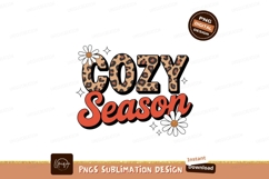 Cozy Season Leopard Daisy Flowers print Product Image 1