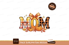 Autumn Mom Pumpkins Leaves Bow fall Product Image 1