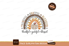 Autumn rainbow thankful grateful blessed image Product Image 1