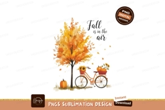 Autumn tree bicycle pumpkins sunflowers fall Product Image 1