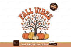 Autumn tree pumpkins fall vibes image Product Image 1