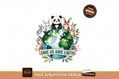 Cute animals protect planet earth panda rabbits Product Image 1