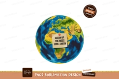 Planet Earth with Cleanup Message globe Product Image 1