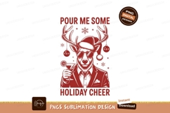 Festive reindeer cocktail party christmas holiday Product Image 1