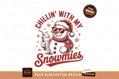 Snowman holding drink with sunglasses winter holiday Product Image 1