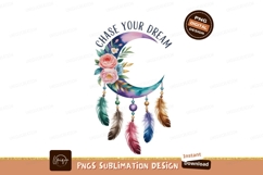 Celestial Moon Dreamcatcher Floral Adornment feathers Product Image 1