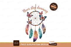 Colorful dreamcatcher butterflies feathers bohemian Product Image 1