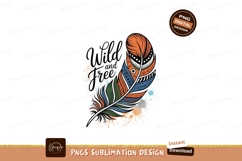 Colorful tribal feather with paint splatters orange Product Image 1