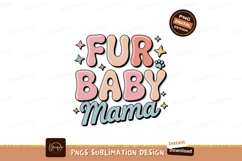 Fur Baby Mama Retro Typography image Product Image 1