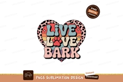 Live Love Bark Retro Heart image Product Image 1