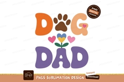 Dog Dad loving floral paw print image Product Image 1