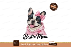 French bulldog pink bow hoodie image Product Image 1