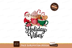 Santa Claus with Christmas drinks and cookies holiday Product Image 1