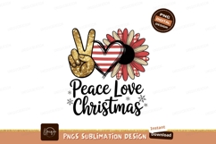 Golden peace sign heart sunflower hand glitter Product Image 1