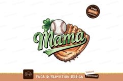 Baseball Mama St Patricks Day Sublimation Png Product Image 1
