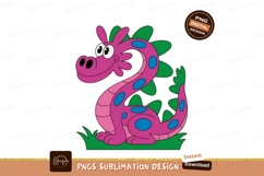 Pink spotted dragon with green spikes blue Product Image 1