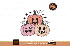 Happy Halloween Pumpkins Winking Smiling spooky autumn Product Image 1
