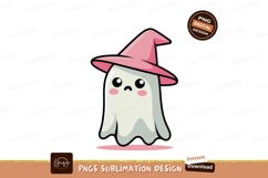 Cute ghost wearing pink witch hat image Product Image 1