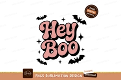 Hey Boo text pink black Product Image 1