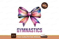 Watercolor Gymnastics Bow Sublimation Design Element PNG Product Image 1