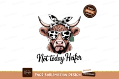 Highland cow with bandana and sunglasses animal mammal Product Image 1
