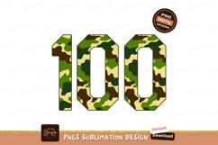 Camouflage Number One Hundred Sublimation Png Product Image 1